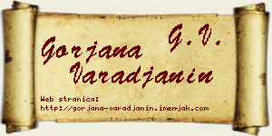Gorjana Varađanin vizit kartica